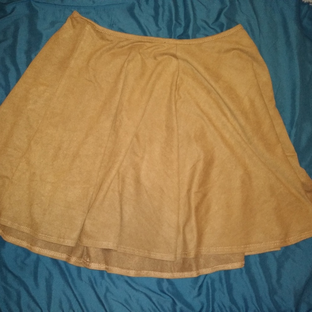 Suede skirt